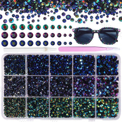 Cynailli front box packaging showing organized 15-grid storage and included tools for convenience