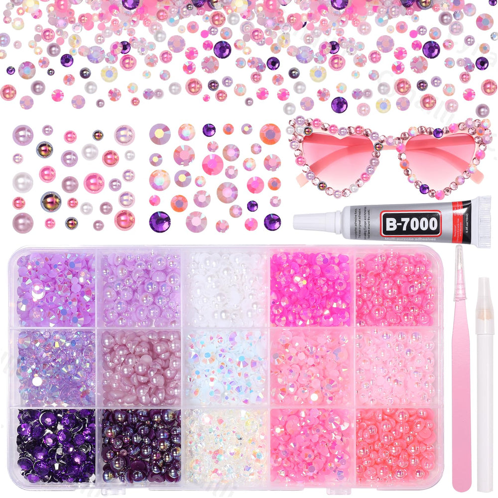 Cynailli front packaging showing 15 grids and included tools for organized crafting