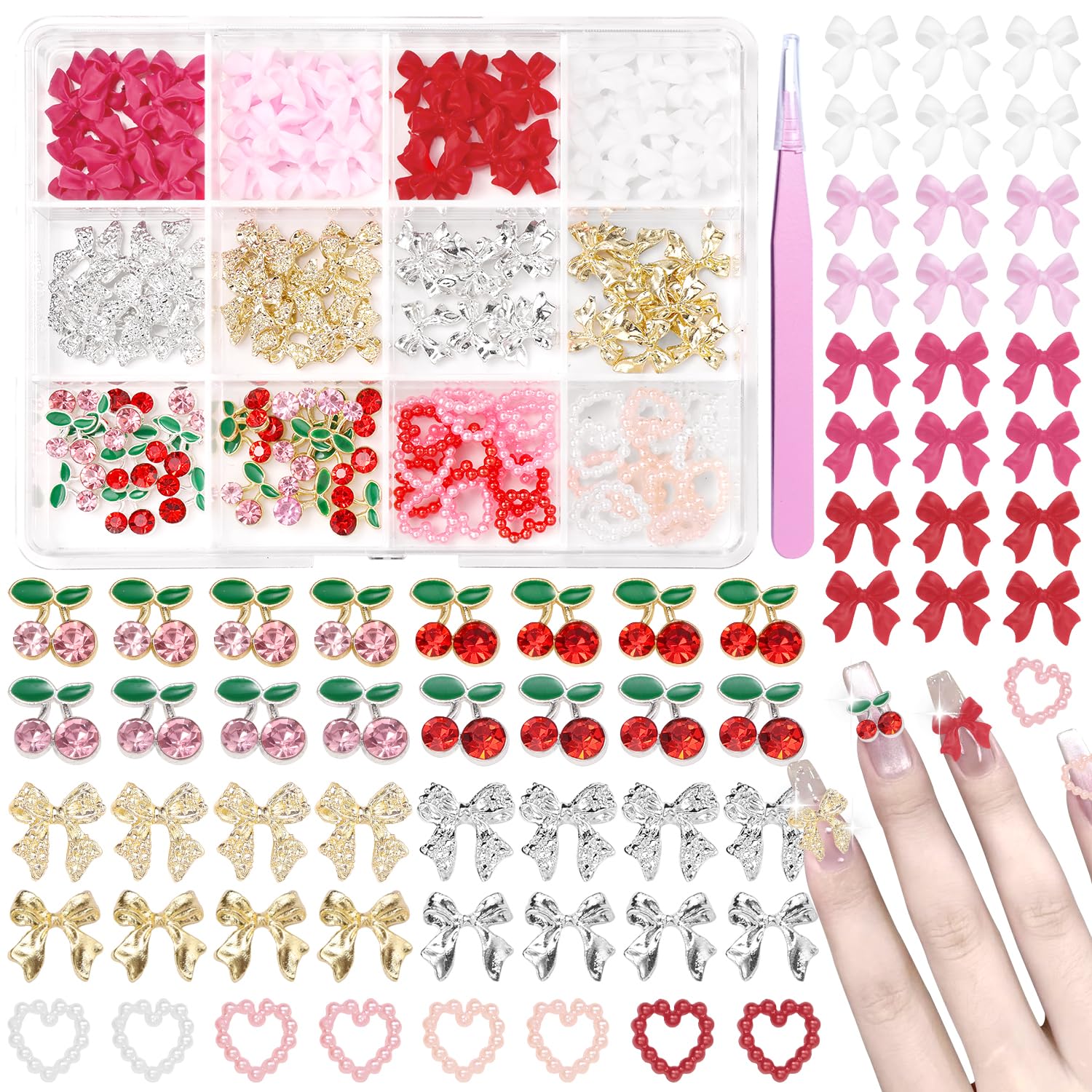 Cynailli front packaging showing 60-piece charm kit for creative nails