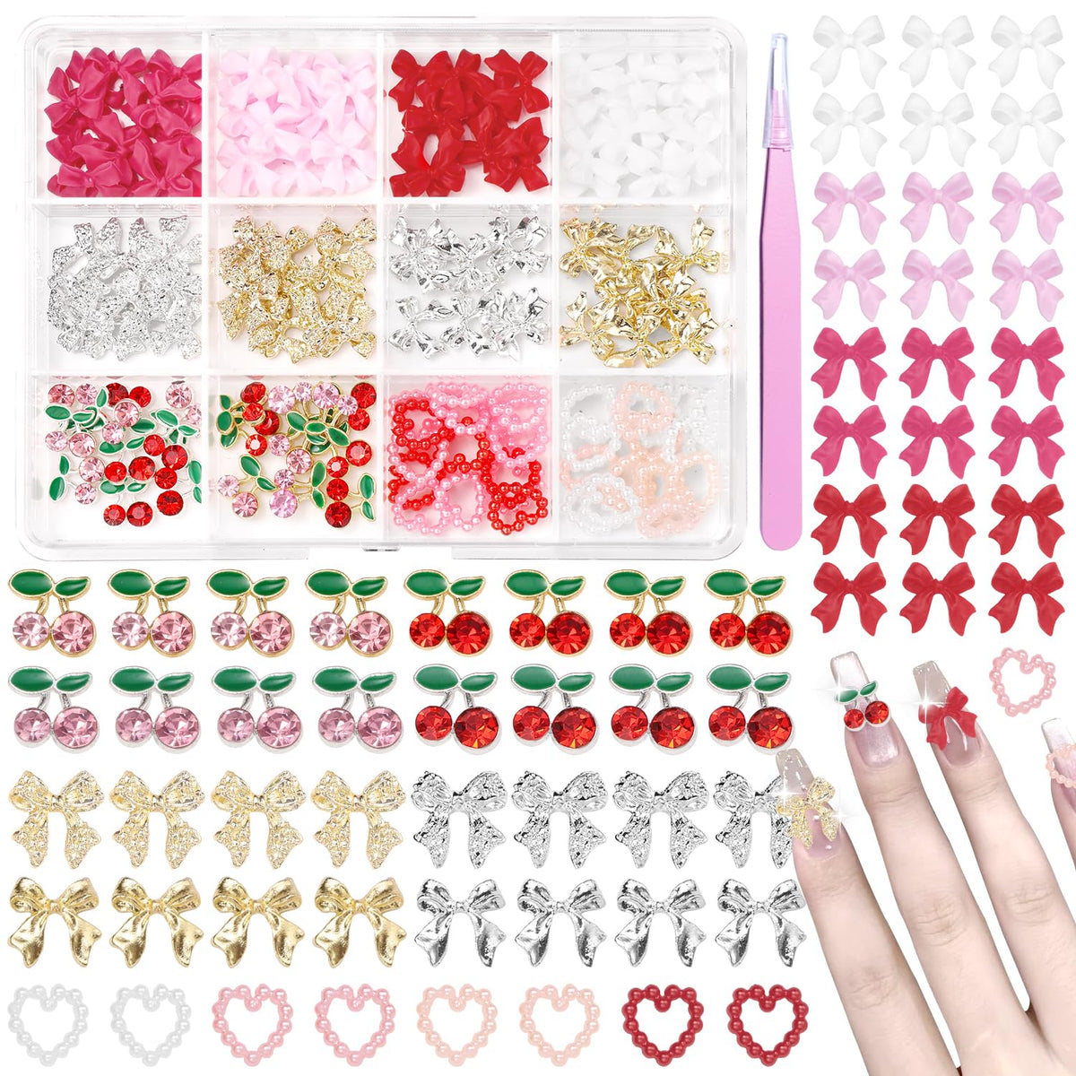 Cynailli front packaging showing 60-piece charm kit for creative nails