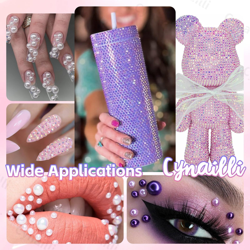 Cynailli workspace with tools and gems inspiring creative craft projects