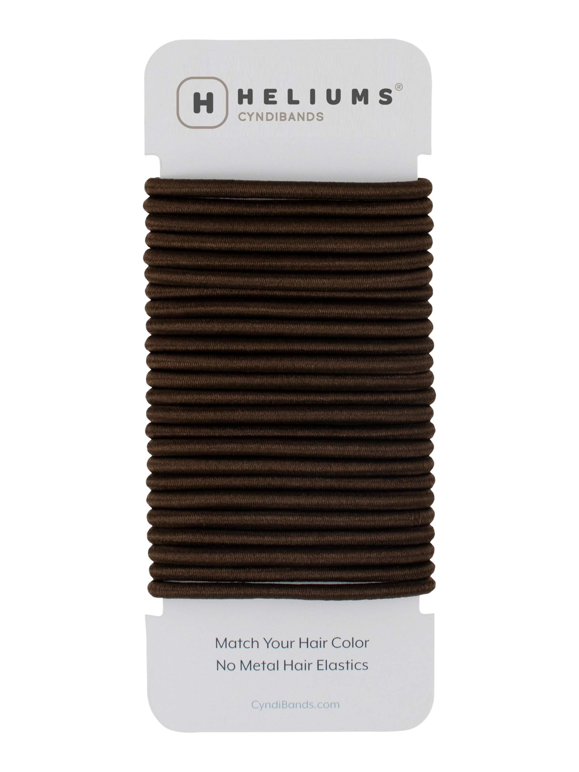 Cyndibands dark brown pack front view showing 24 elastics and discreet look