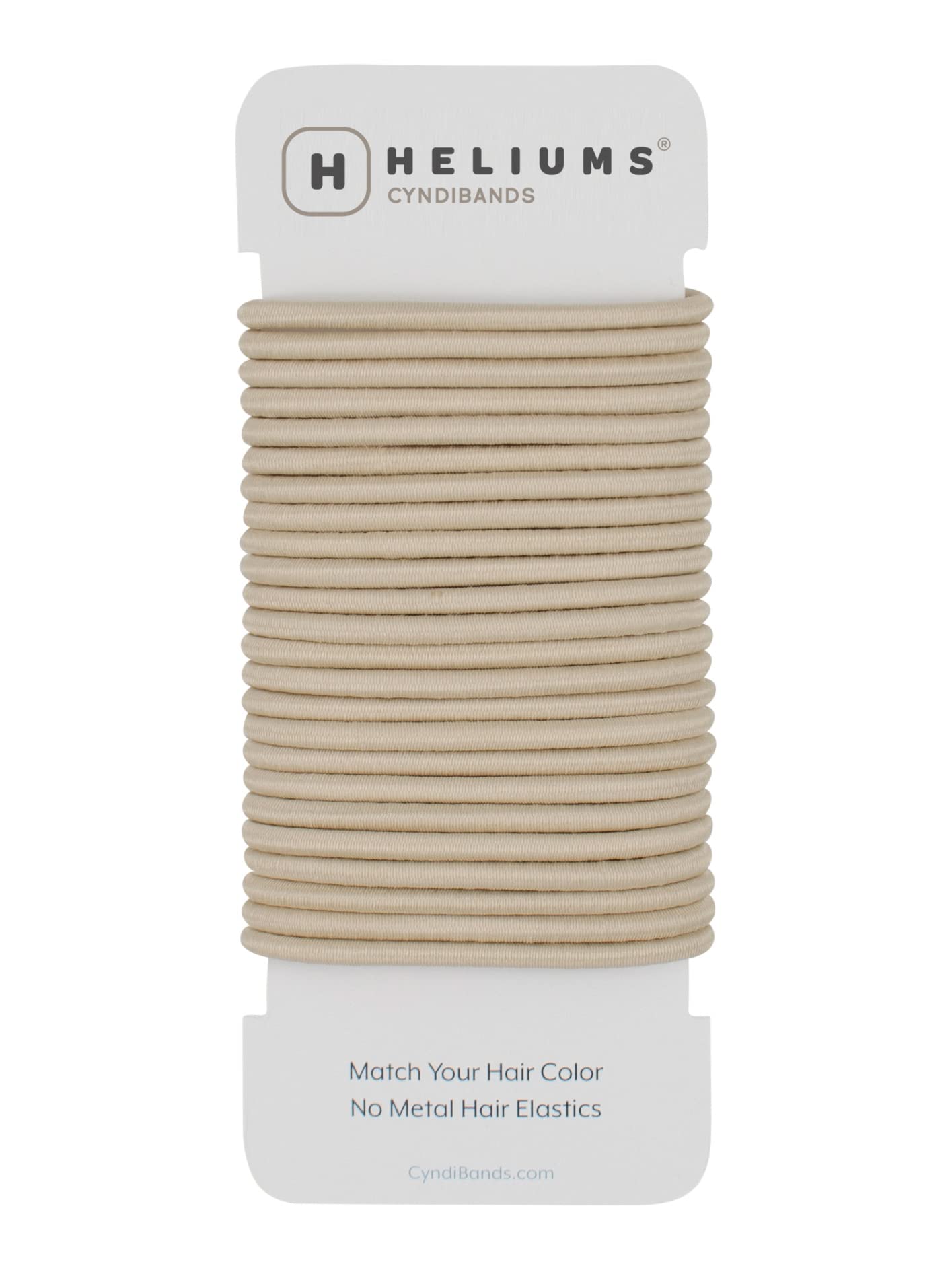 Cyndibands front packaging showing 24 light blonde bands and benefits