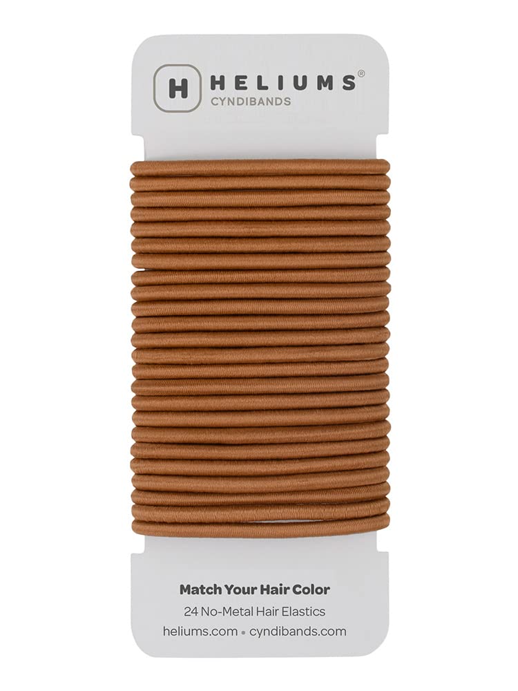 Cyndibands front pack shot showing 24 ginger redhead elastics for discreet hold
