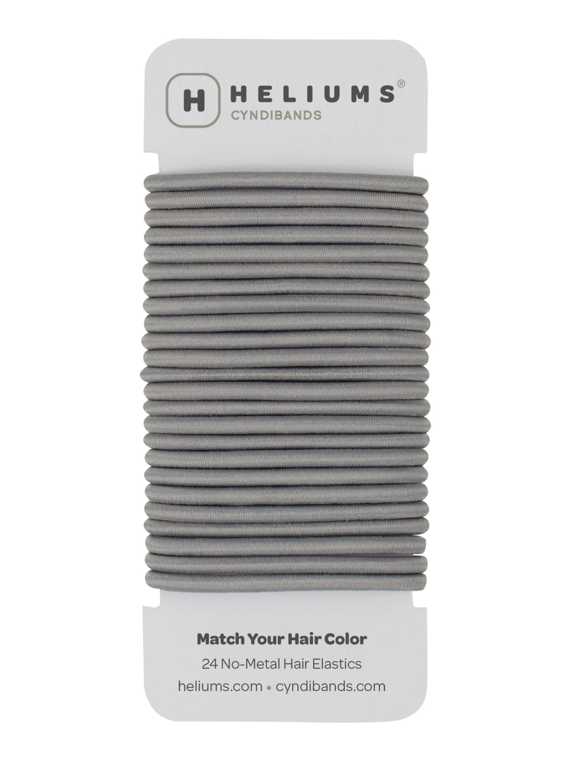 Cyndibands front pack showing 24 gray no-damage hair ties for easy replacement