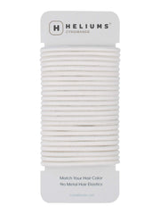 Cyndibands front pack showing 24 white elastics and clear branding for organized storage