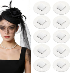 CYUXING front view of 10-pack white felt pads showing neat packaging and quantity benefit