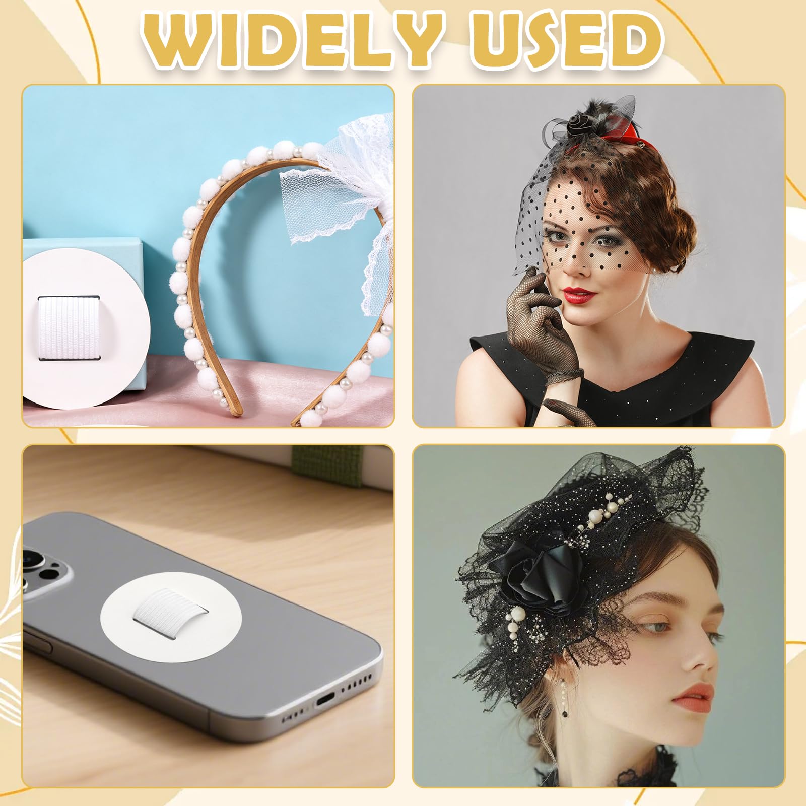 CYUXING finished headband in tea party setting showing polished craft-ready accessory