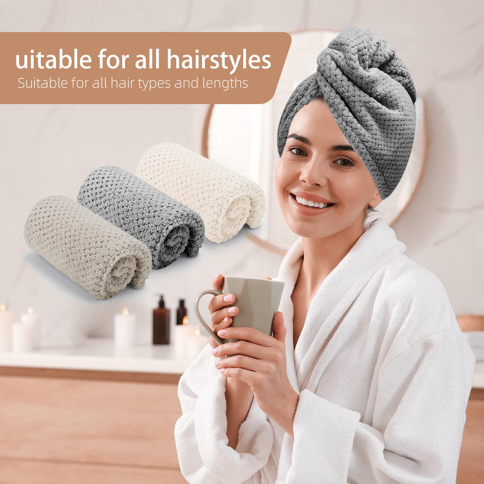 CZZXI towel on bathroom shelf showing lifestyle use and neat storage benefit