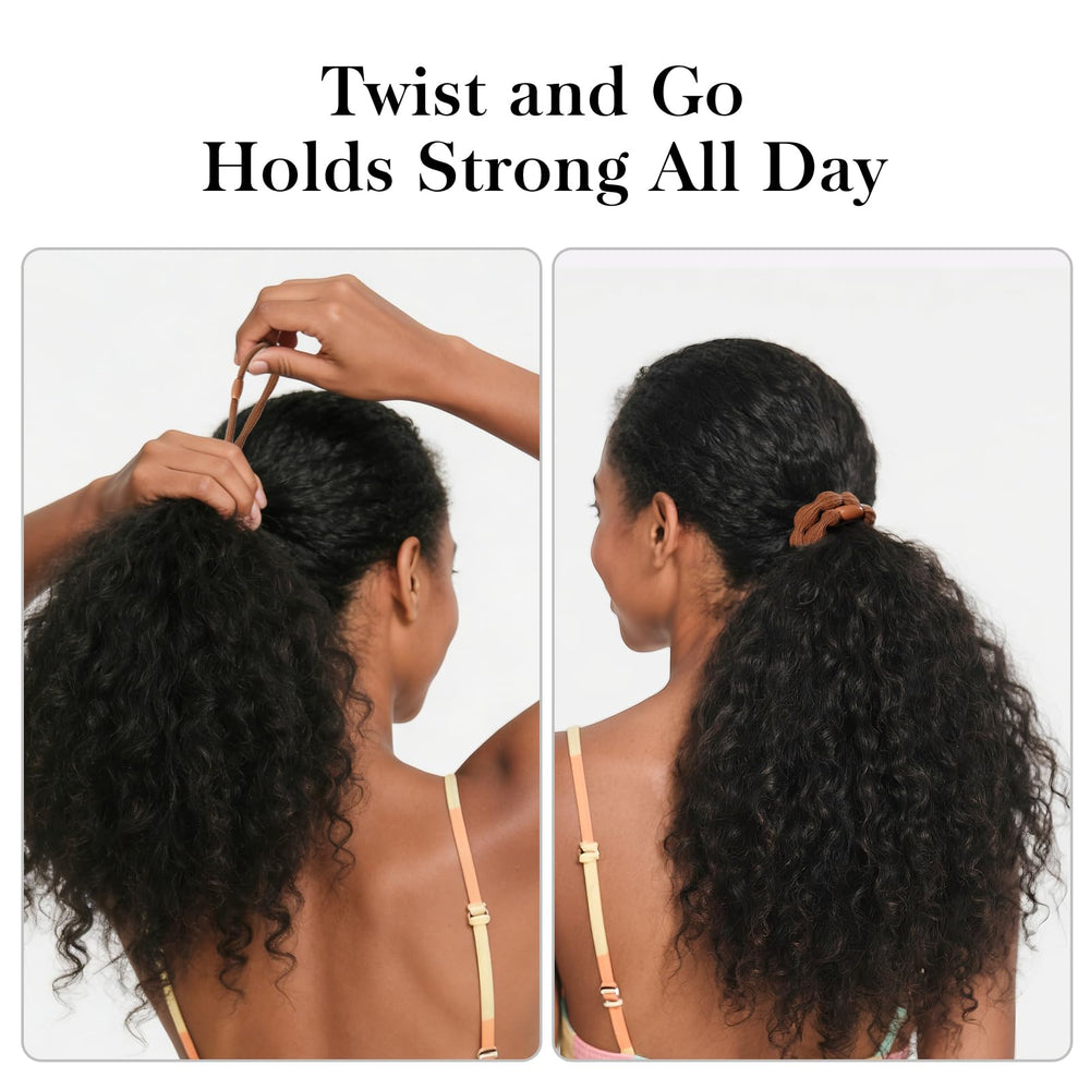 CZZXI ponytail in use on thick hair demonstrating secure all-day hold