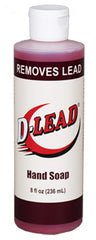 D-Lead 8 oz honey almond bottle front view showing pump and label, protects hands from contaminants