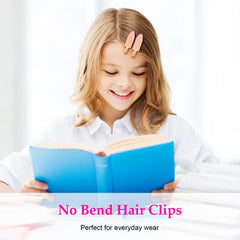D brand six clips flat lay arranged, shows included quantity for salon use