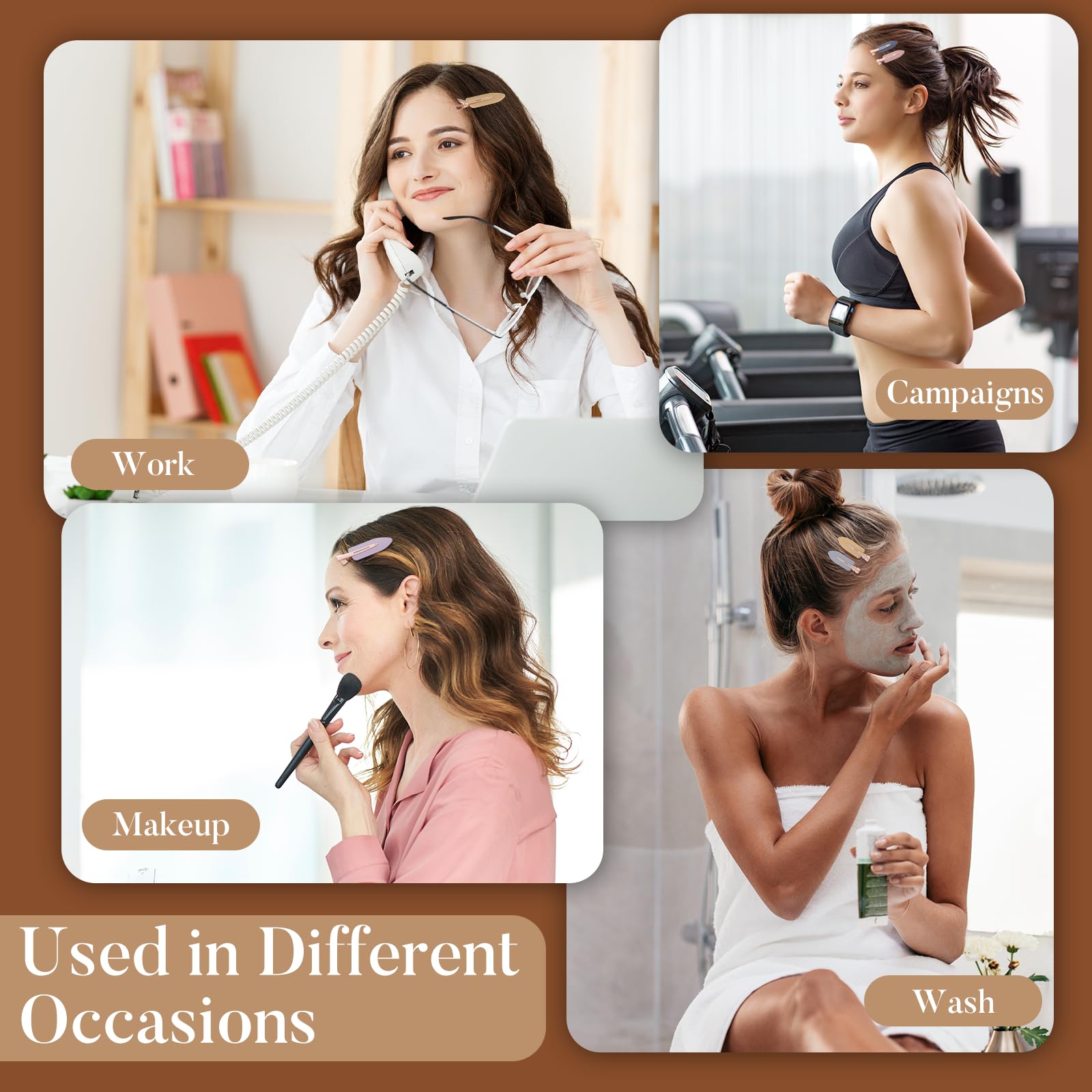 D No Crease holding hair sections in salon for efficient styling