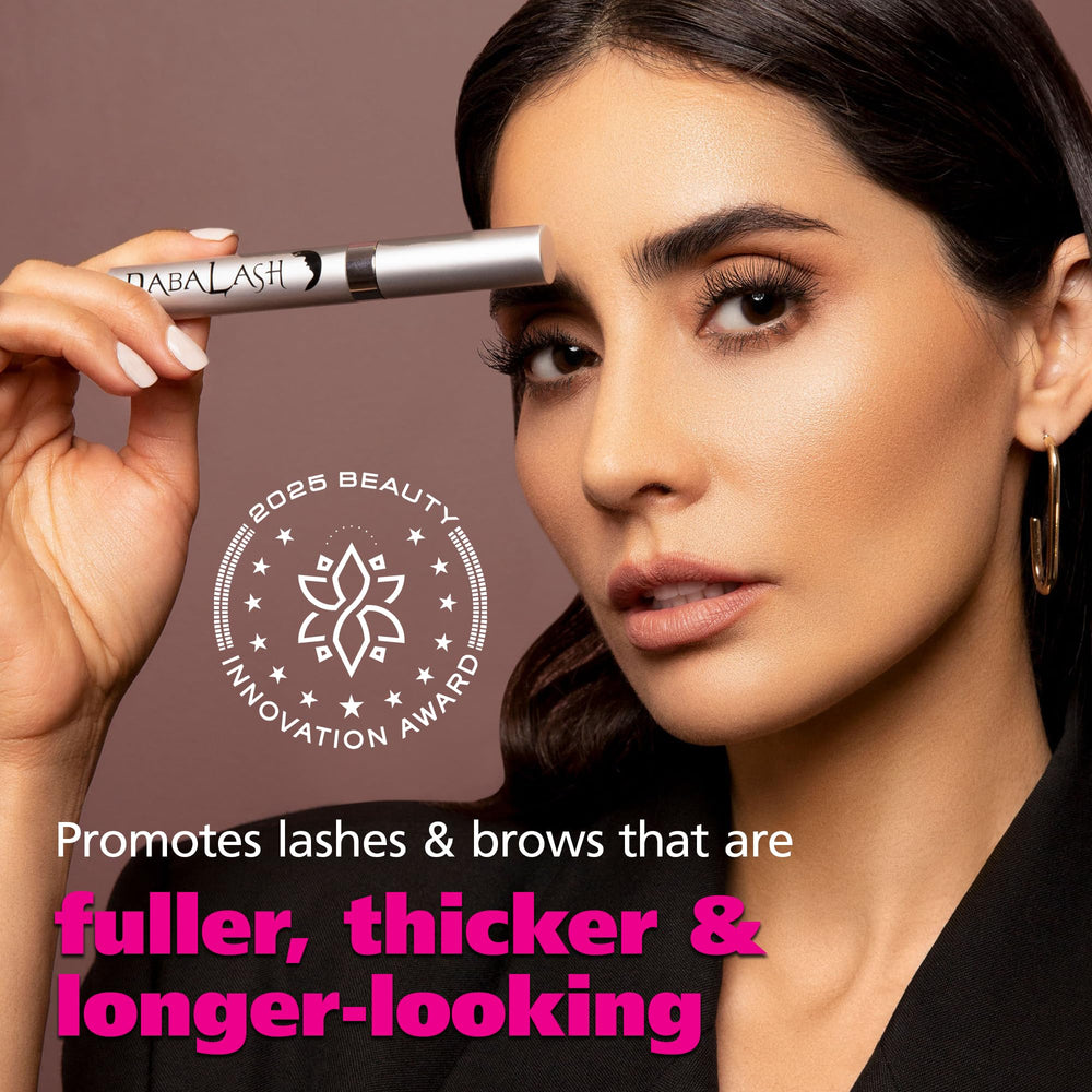 Dabalash applicator tip close-up for precise nightly application