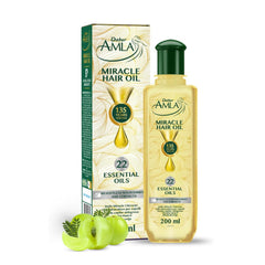 Dabur Amla Luxe front bottle showing label and 200ml volume, highlighting natural formula