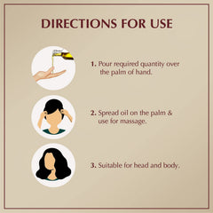 Dabur Kachi Ghani being applied to scalp demonstrating nourishment benefit