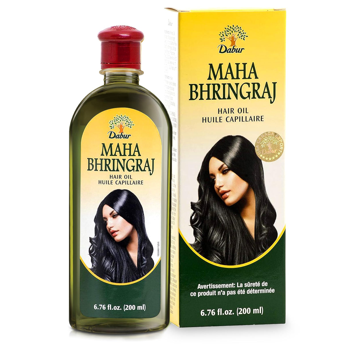 Dabur Maha Bhringraj front bottle view showing packaging and product identity benefit clarity