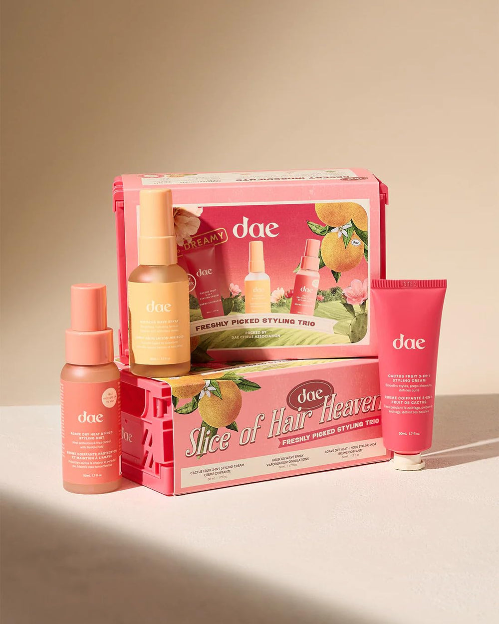 DAE front packaging showing clean design and recyclable label for quick identification