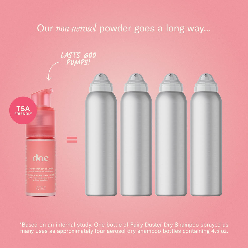DAE application in hand demonstrating amount needed to refresh hair between washes
