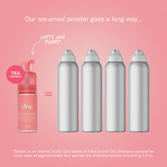 DAE application in hand demonstrating amount needed to refresh hair between washes