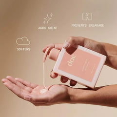 DAE conditioner in hand size comparison showing bottle scale and convenience