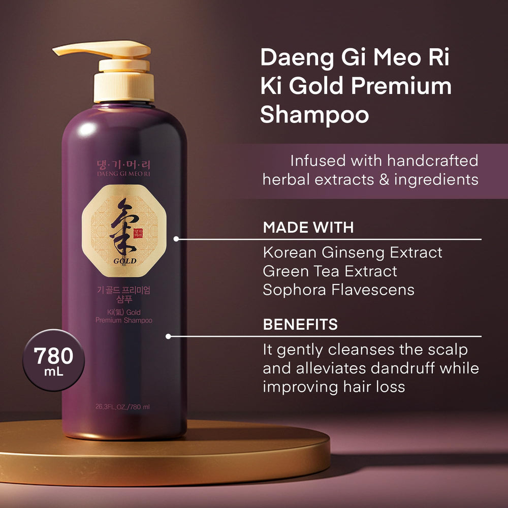 Daeng Gi Meo Ri pump dispensing shampoo texture, shows easy application and moisturizing benefit