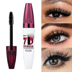 DafPrauy mascara texture swipe highlighting silk-fiber formula benefit