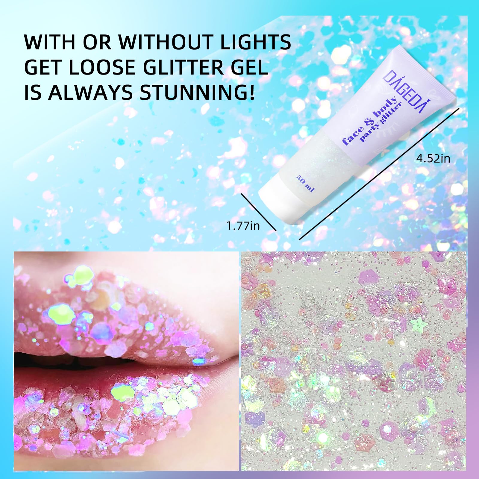DAGEDA fingertip applying gel to skin for easy precise placement