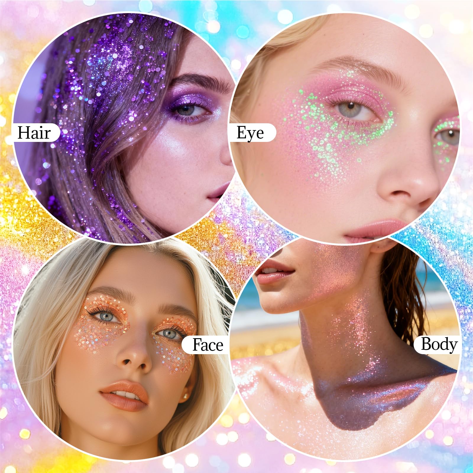 DAGEDA glitter stick beside coin size comparison for portable convenience