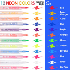 DAGEDA festival face art on model illustrating vibrant neon makeup for events