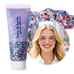 DAGEDA front label tube showing patriotic red white blue and benefits