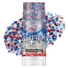 DAGEDA front packaging showing patriotic glitter stick and benefits