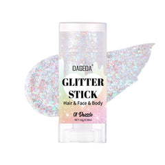 DAGEDA front packaging glitter stick showing compact, travel-ready design for convenience