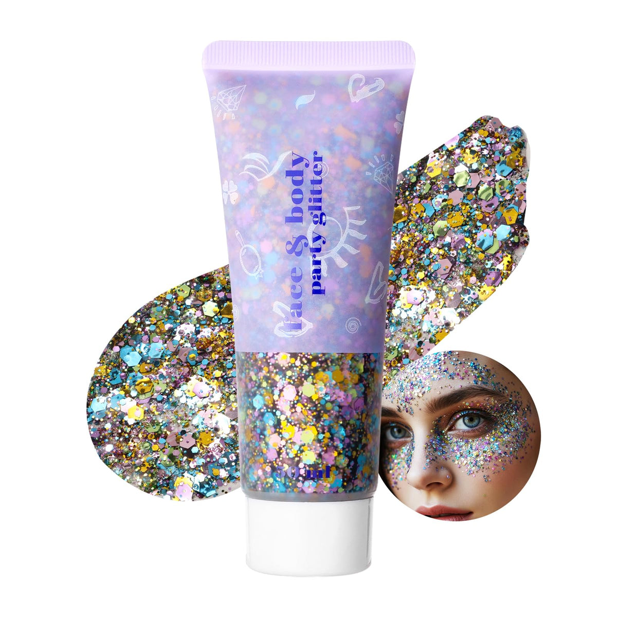 DAGEDA front tube showing product label and 50ml size benefit portability
