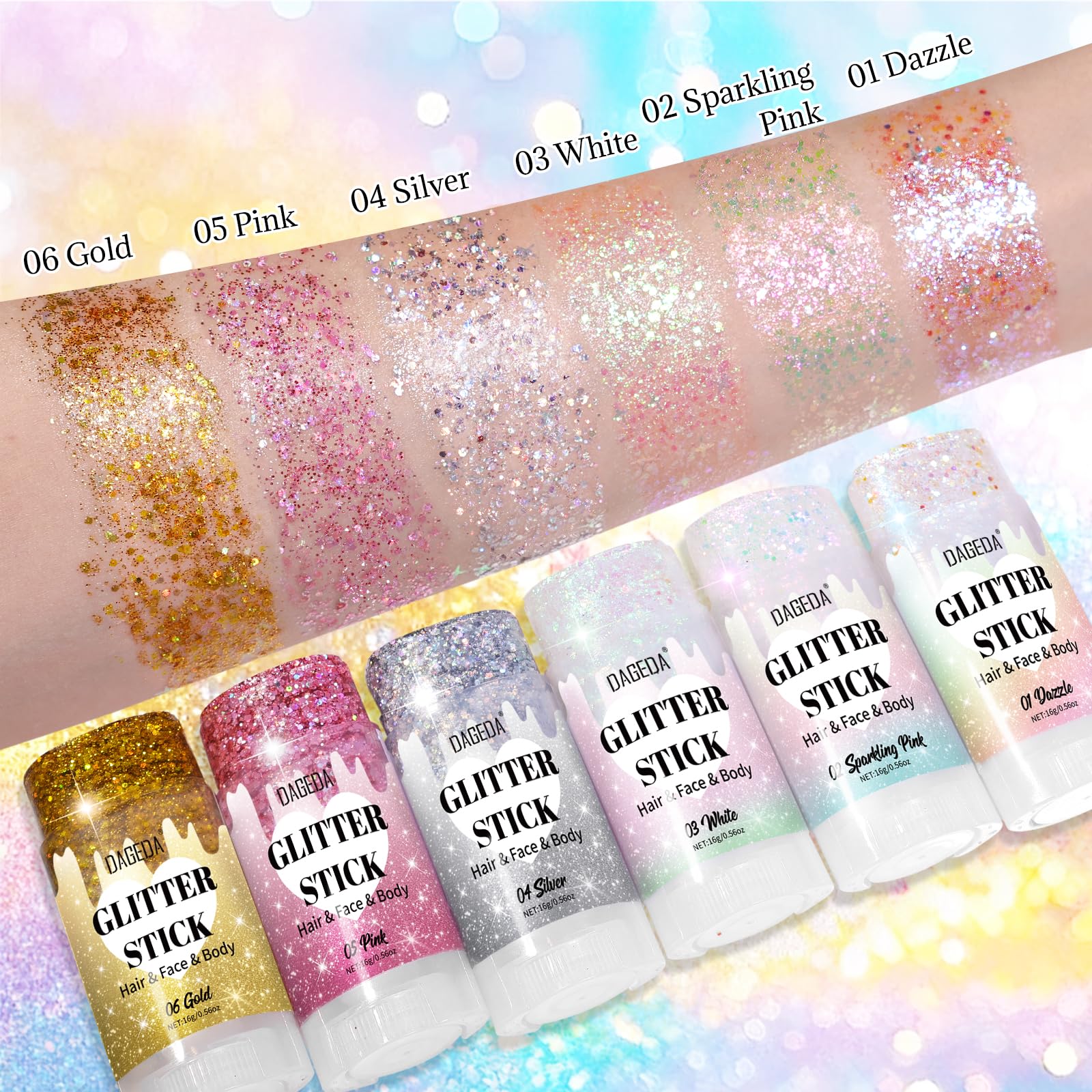 DAGEDA glitter dusted on collarbone boosting costume and party radiance