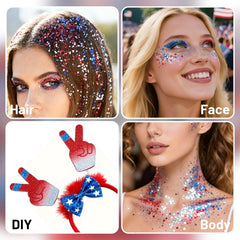 DAGEDA used as hair highlight streak for festival-ready shine