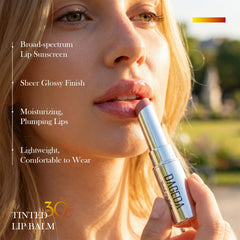 DAGEDA balm applied on hand demonstrating moisturizing effect and tint