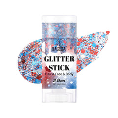 DAGEDA stick front packaging showing patriotic sparkle and portability benefit