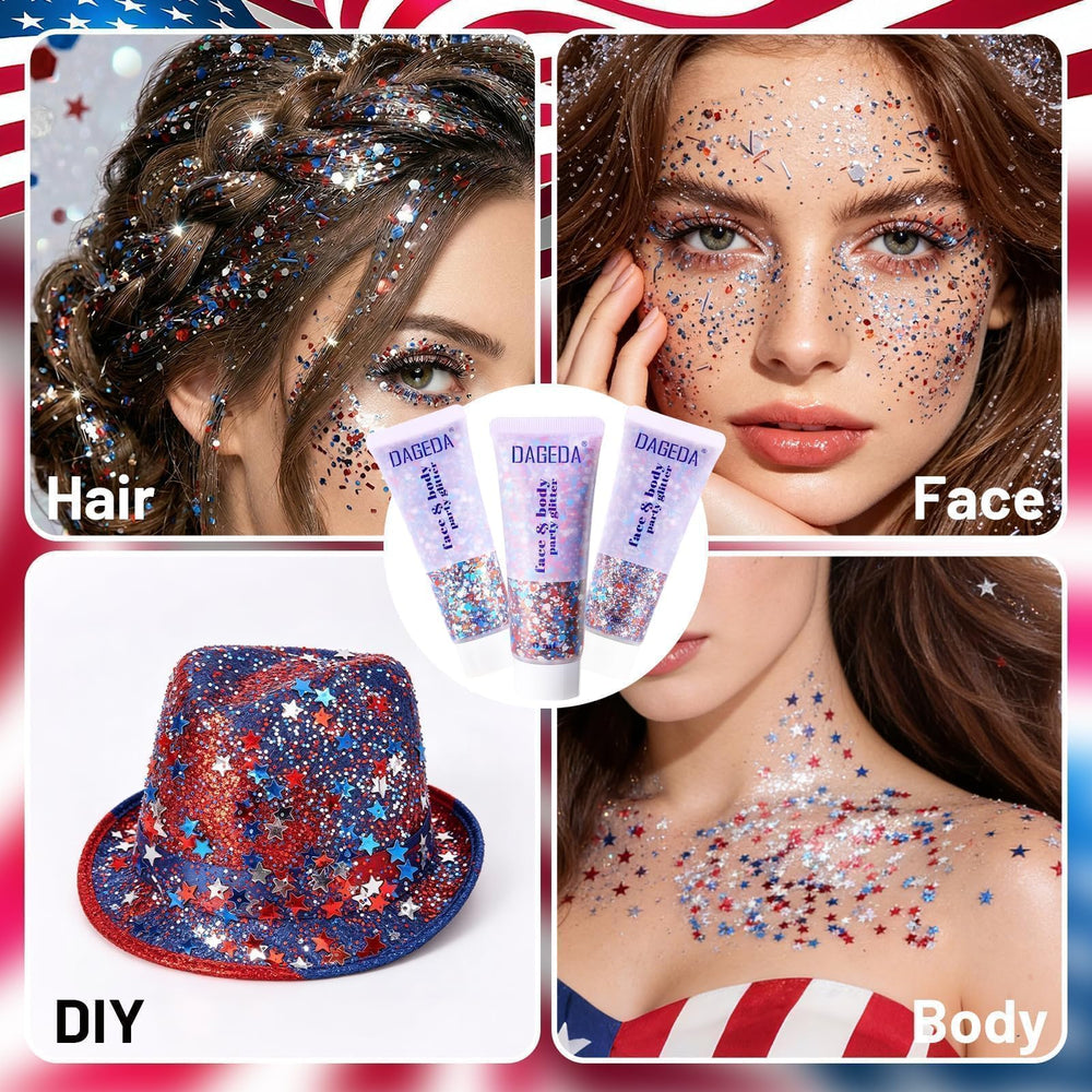 DAGEDA 50ml jar next to coin showing size and portability for on-the-go patriotic touch-ups