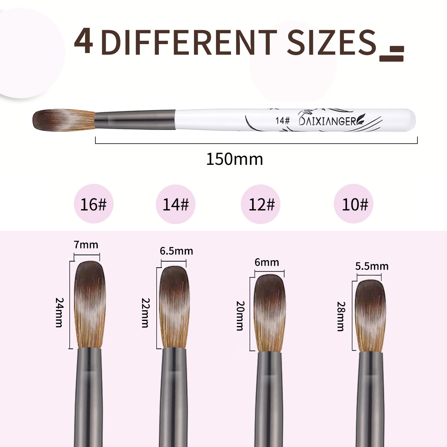 DAIXIANGER bristle texture close-up showing dense synthetic filaments for smooth application