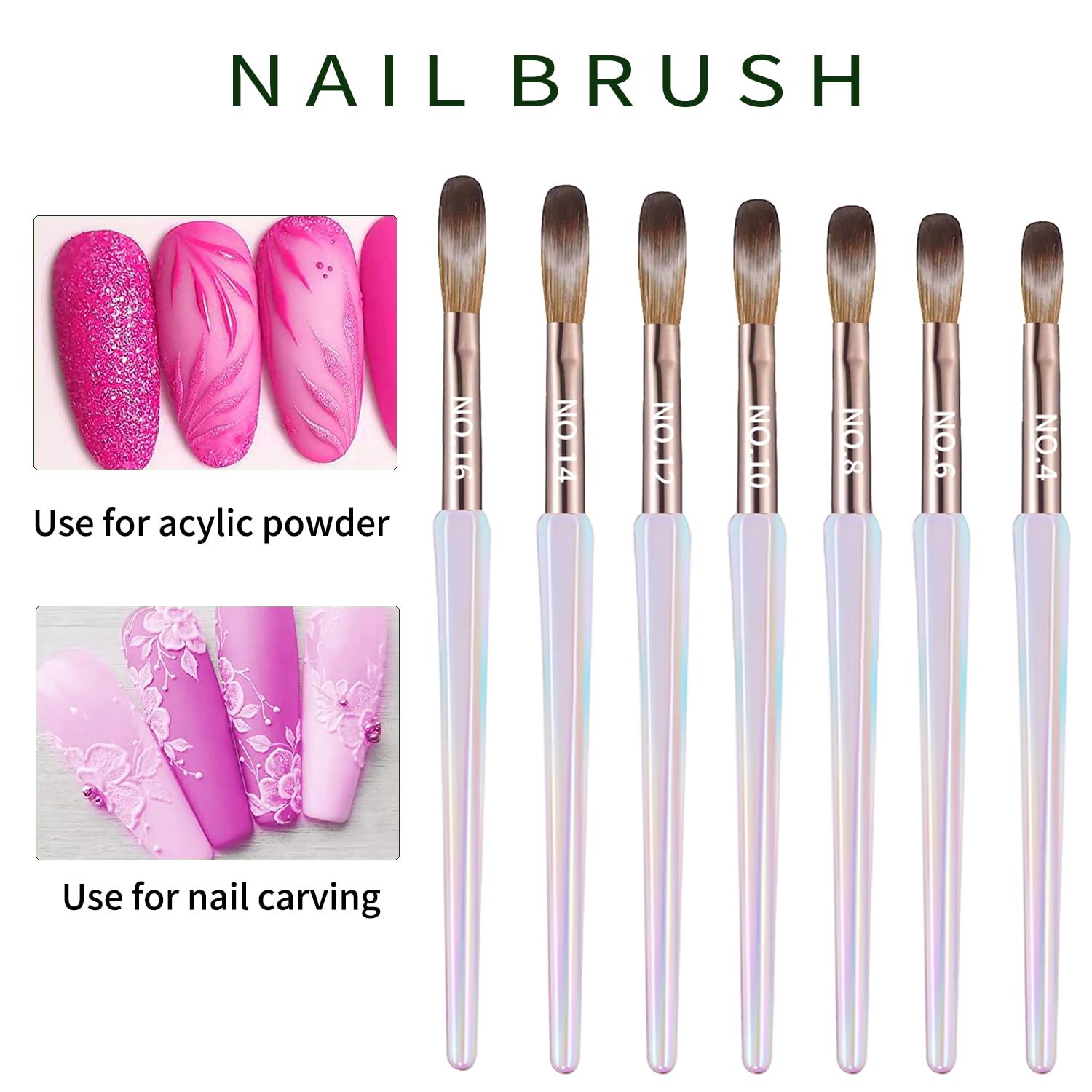 DAIXIANGER brush applying acrylic bead during extension sculpting benefit
