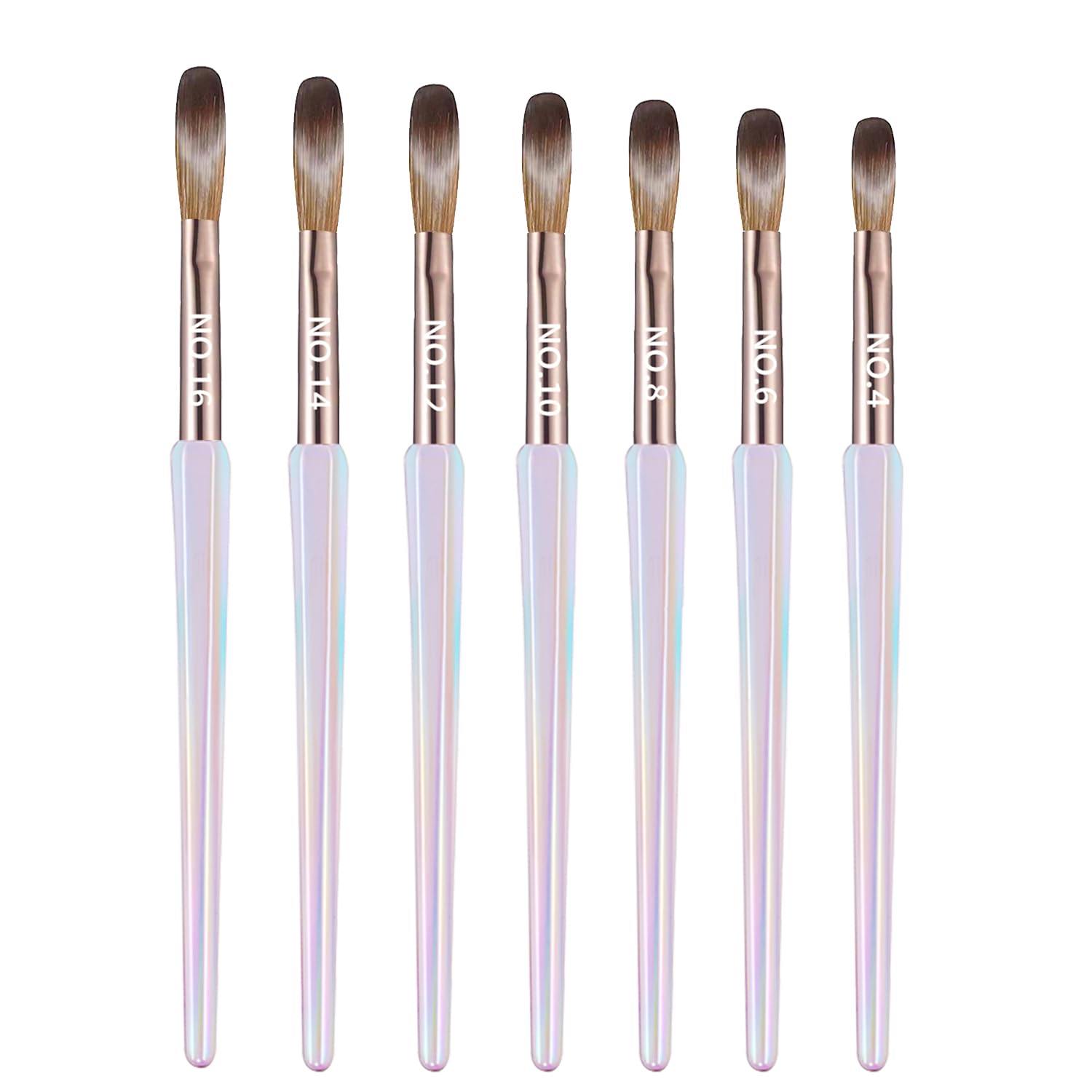 DAIXIANGER displayed brushes showing sizes 4 6 8 10 12 14 16 for selection