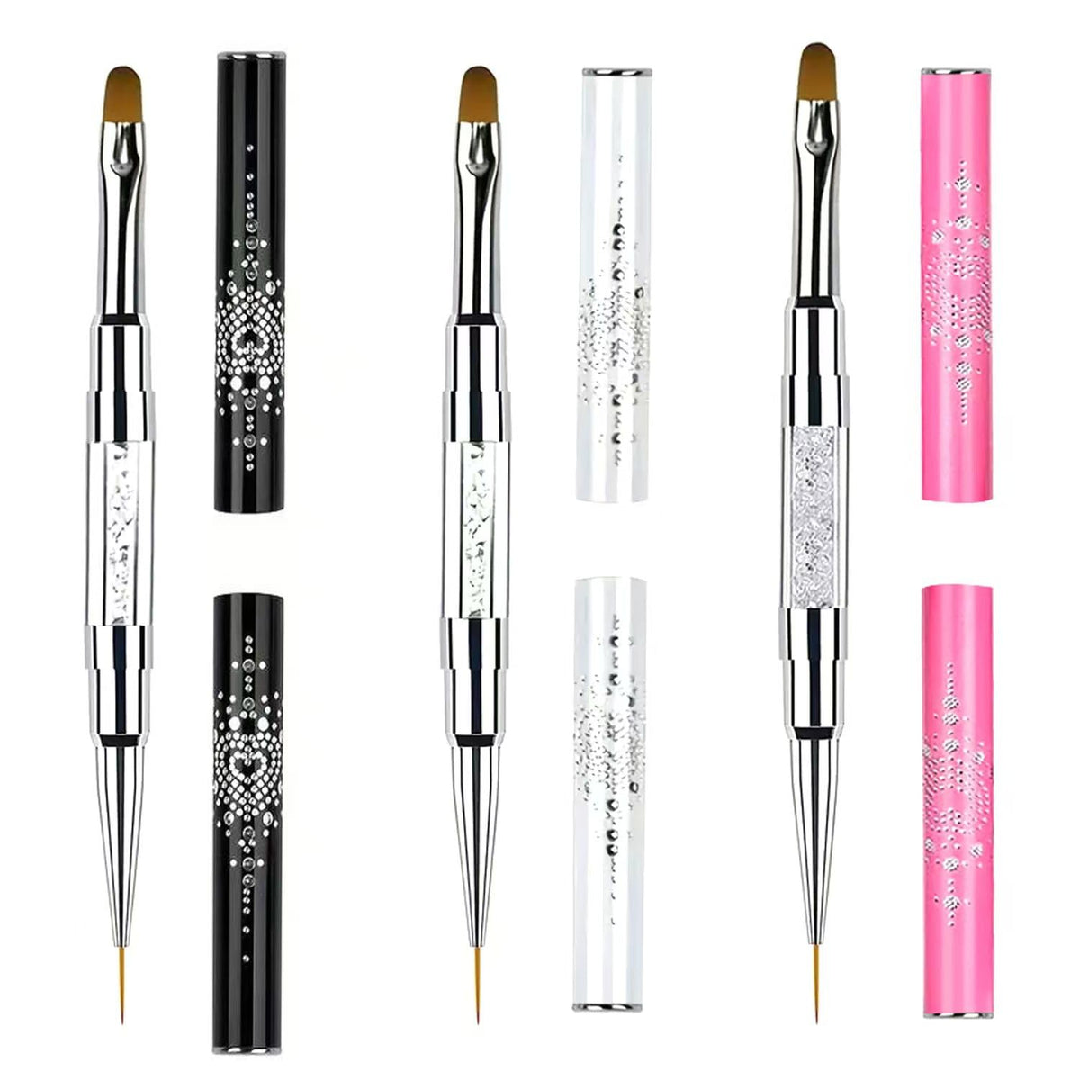 DAIXIANGER front view of three dual-ended brushes showing handles and tips for versatile use