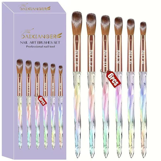 DAIXIANGER front set packaging showing all six brushes and benefits clarity