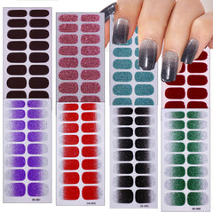 DAJIJIYOU front packaging showing 8-sheet nail wrap kit and color variety benefits quick styling