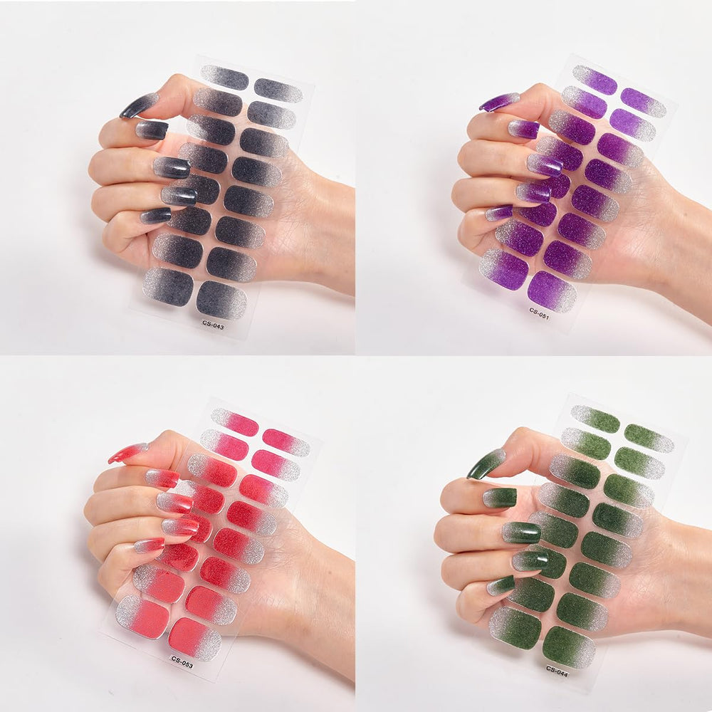 DAJIJIYOU close-up of gradient strip texture highlighting glossy gel-like finish benefits