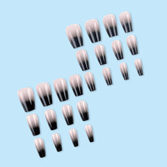 DAJIJIYOU nail kit tools with mini file, wooden stick and jelly glue stickers for easy application