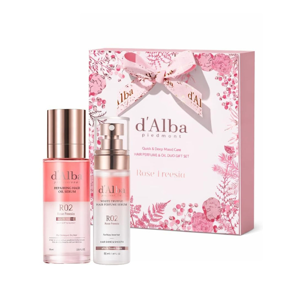 d'alba Piedmont duo front packaging showing compact gift-ready set and benefits