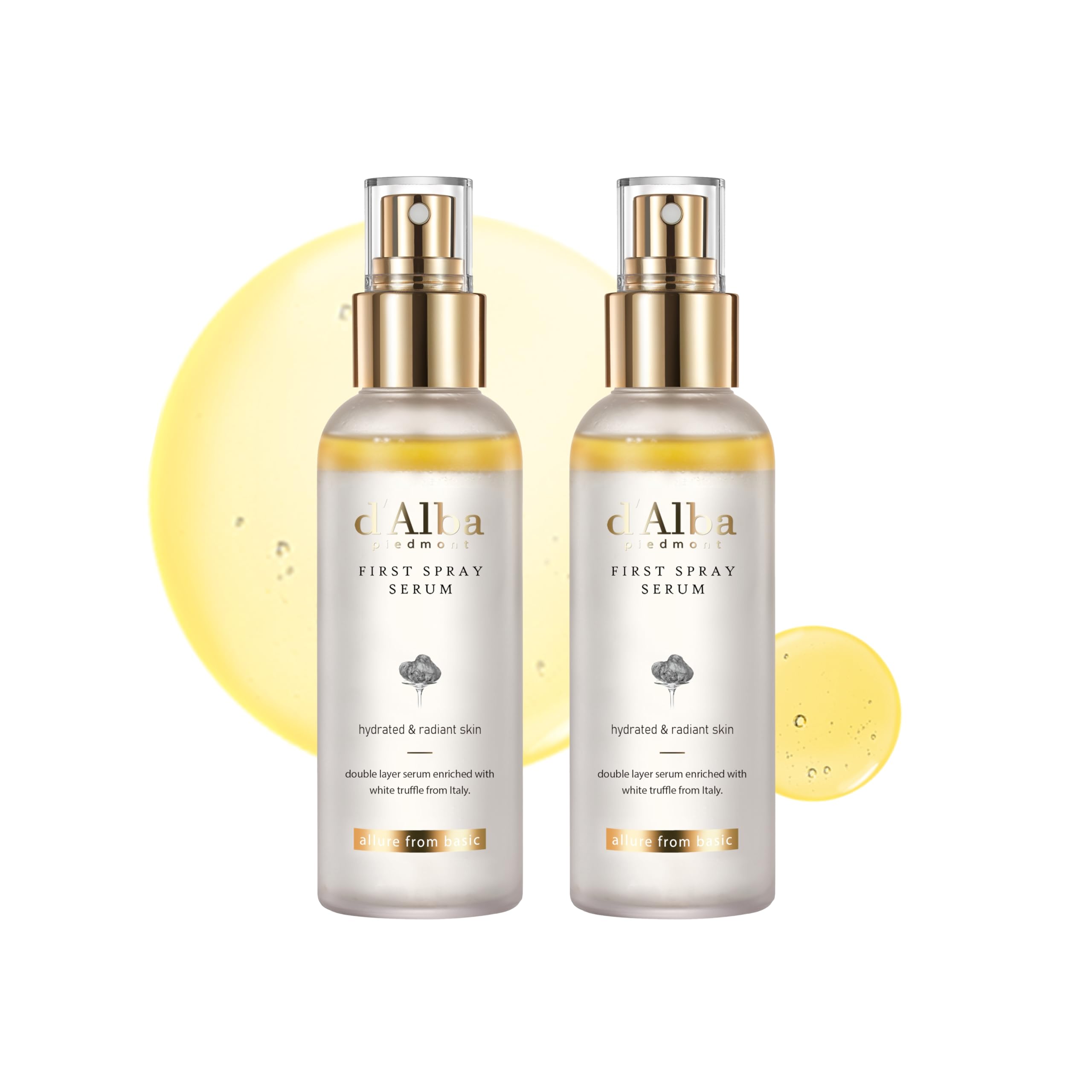 d'alba Piedmont front packaging showing two bottles and glow