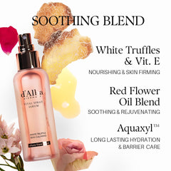 d'alba Piedmont mist over face depicting soothing relief and glow
